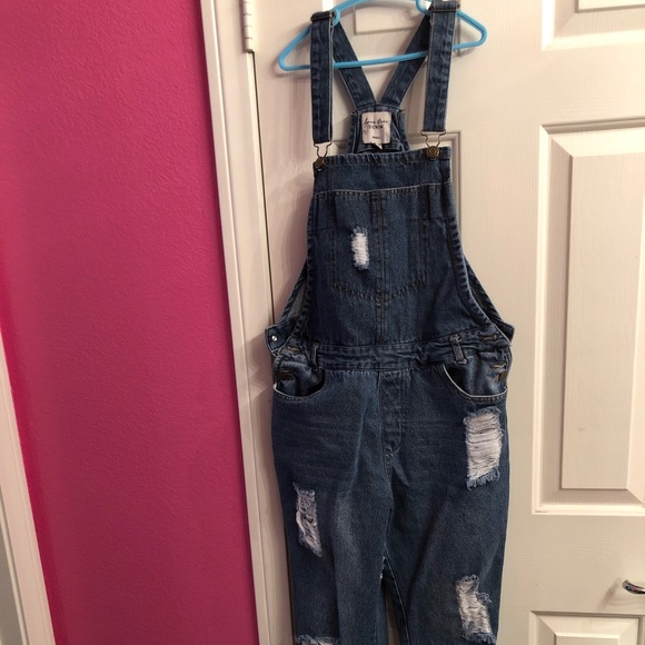 overall jean pants